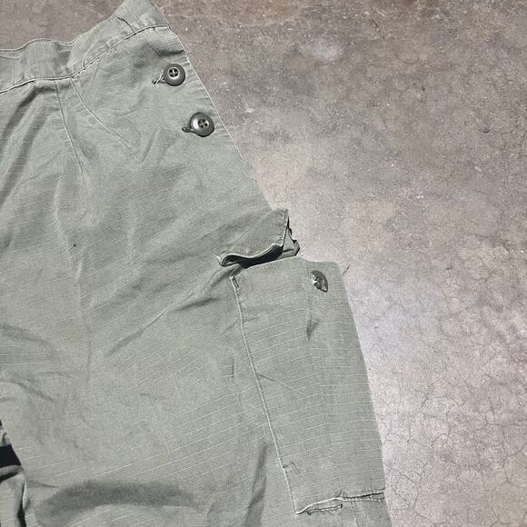 Vintage 60s US Army Green OG-107 Fatigue Pants 27x32 - Picture 3 of 6